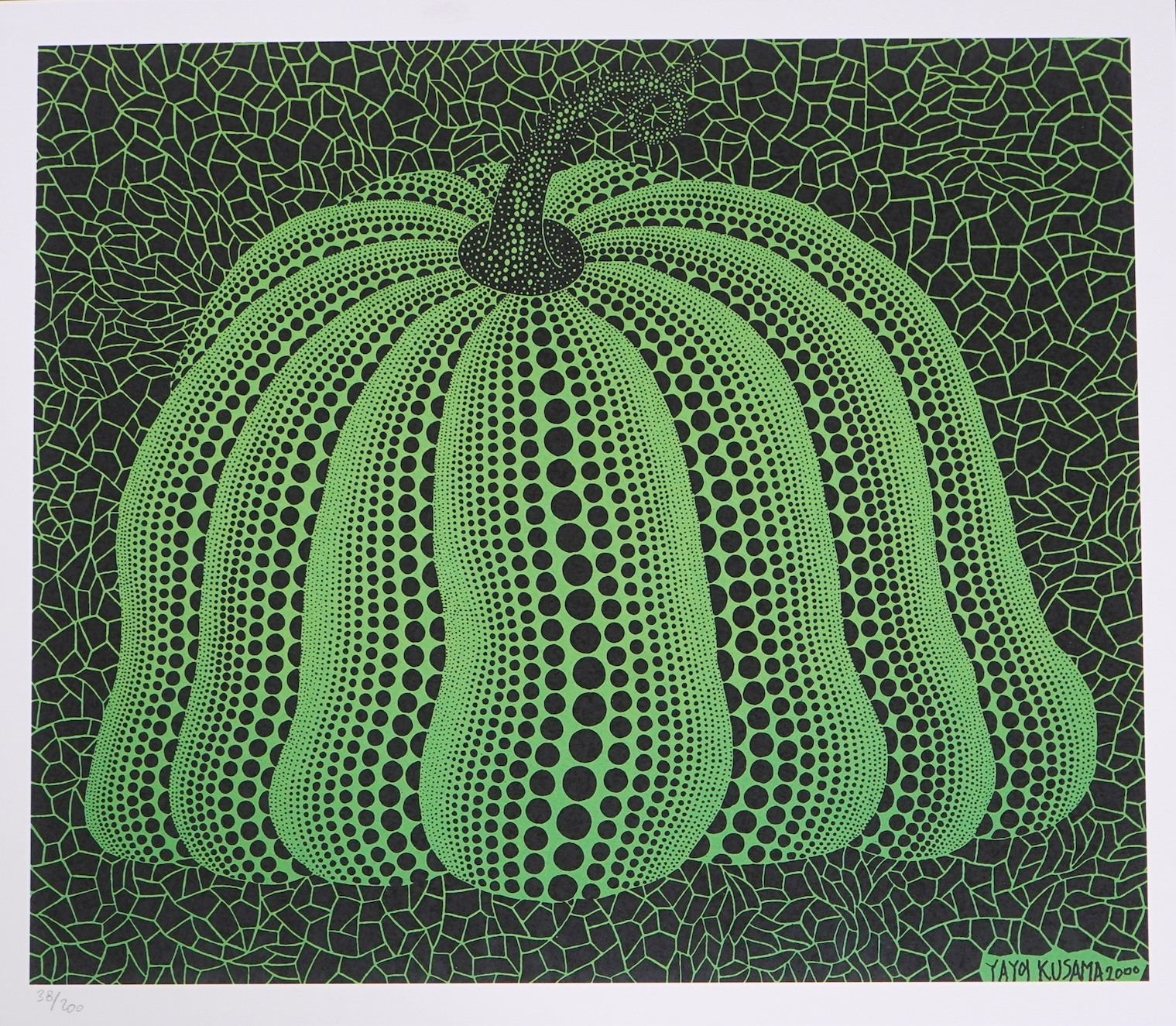 Yayoi Kusama, Japanese b. 1929, 'Pumpkin 2000 (Green)'